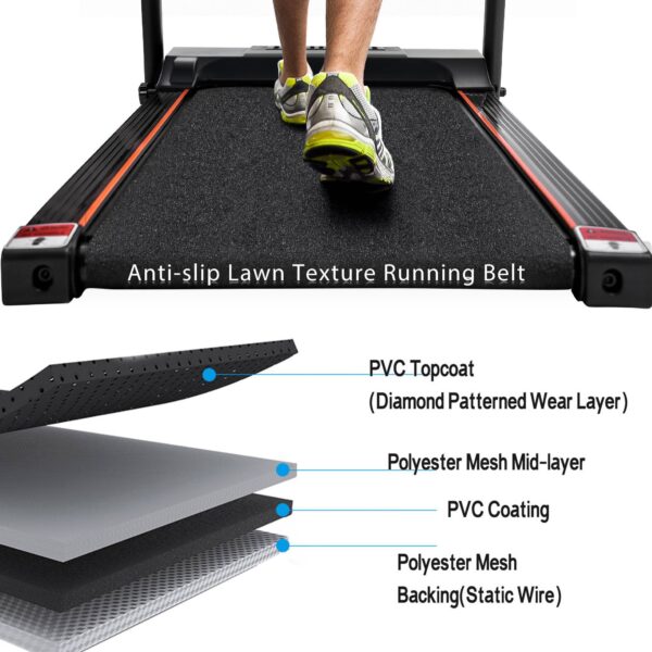 Folding Treadmill Electric Running Machine Walking Jogging Machine With 3 Level - Image 6