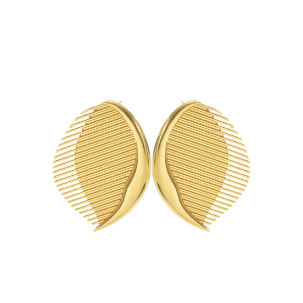 Fashion Women's Earrings Niche Fan-shaped Leaves - Image 5